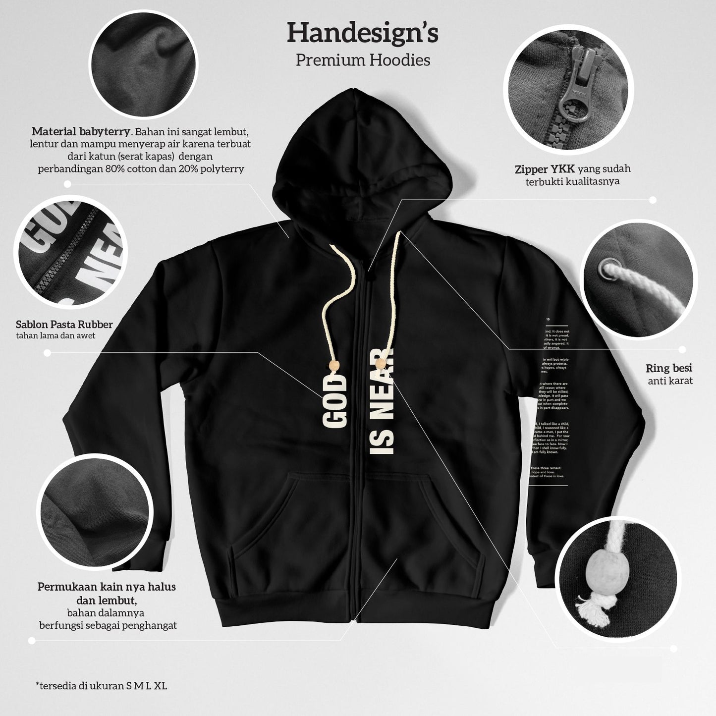 God is near / HOD NEAR1 Hoodies